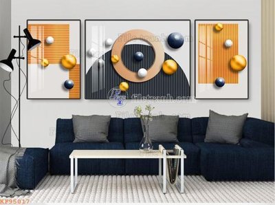 File tranh File tranh hiện đại pha lê gương KF95017 (ảnh gốc) in trần 3D