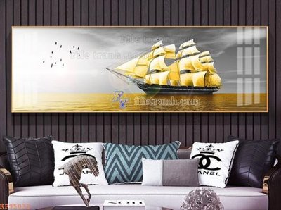 File gốc File tranh hiện đại pha lê gương KF95033 (in lụa) tranh mã đáo