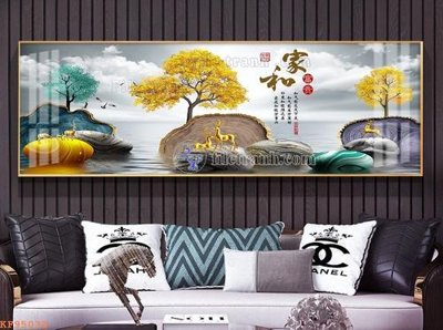 File in ấn File tranh hiện đại pha lê gương KF95038 (bản gốc) sắc nét