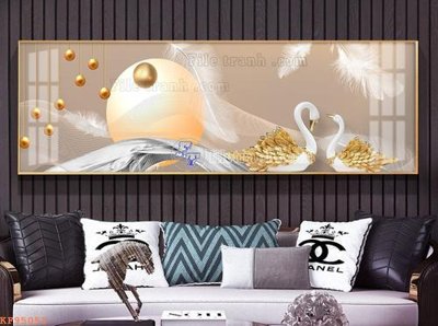 File gốc File tranh hiện đại pha lê gương KF95053 (in lụa) trang trí tường