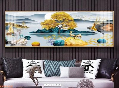 File tranh File tranh hiện đại pha lê gương KF95065 (gốc) in vải canvas