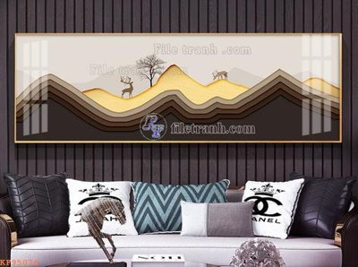 Download file tranh PSD File tranh hiện đại pha lê gương KF95076 để chỉnh sửa