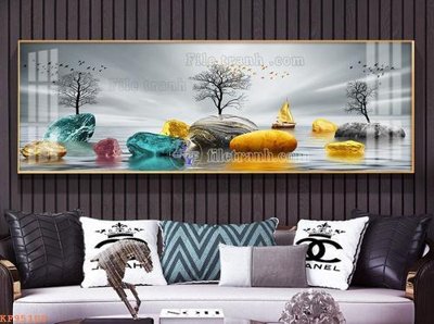 Ảnh mô tả file gốc in mica File tranh hiện đại pha lê gương KF95109