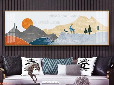 File gốc File tranh hiện đại pha lê gương KF95138 (PNG) chất lượng cao