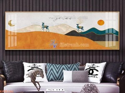 File gốc File tranh hiện đại pha lê gương KF95142 (phong cách) cổ điển