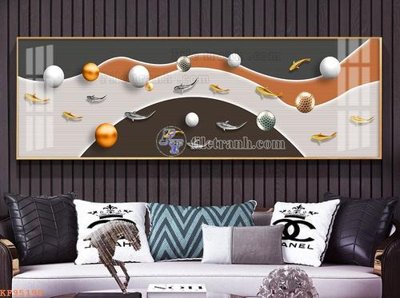 File tranh File tranh hiện đại pha lê gương KF95190 (ảnh gốc) in trần 3D