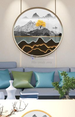 File gốc in ấn File tranh hiện đại pha lê gương KF95239 chuẩn màu CMYK