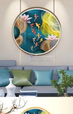 File tranh in trần File tranh hiện đại pha lê gương KF95246 (ảnh gốc siêu nét)