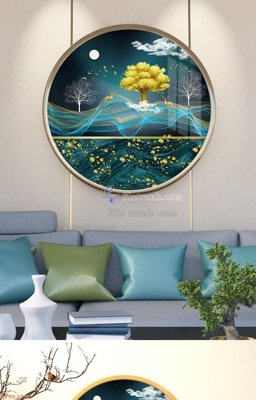 Download file tranh PSD File tranh hiện đại pha lê gương KF95270 để chỉnh sửa