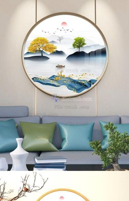 File gốc File tranh hiện đại pha lê gương KF95273 (vector) cho in ấn