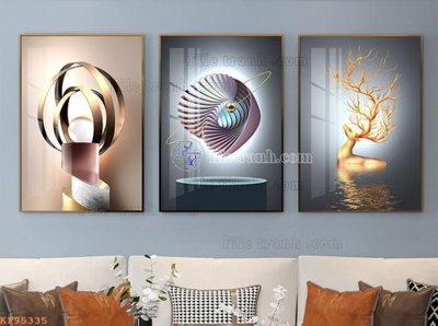 File gốc File tranh hiện đại pha lê gương KF95335 (chủ đề hiện đại) trang trí