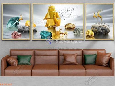 File tranh gốc PSD File tranh hiện đại pha lê gương KF95347 còn nguyên layer