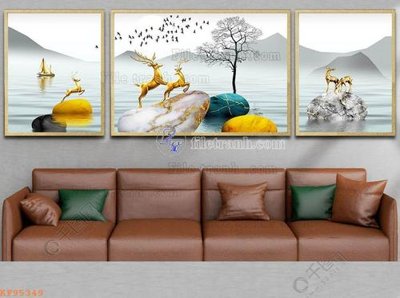 File ảnh File tranh hiện đại pha lê gương KF95349 (gốc) cho trang trí nội thất