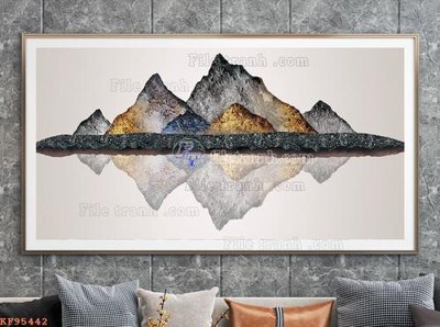 File gốc File tranh hiện đại pha lê gương KF95442 (in ấn) màu sắc trung thực