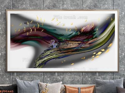 File in trần File tranh hiện đại pha lê gương KF95445 (file gốc) chủ đề vũ trụ