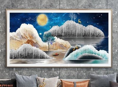 File tranh trang trí File tranh hiện đại pha lê gương KF95460 (tải file gốc)