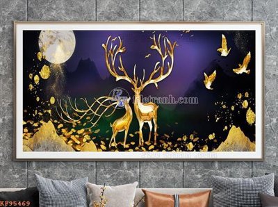 File gốc File tranh hiện đại pha lê gương KF95469 (phong cách) châu Âu