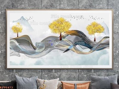 File gốc File tranh hiện đại pha lê gương KF95473 (trang trí) phòng làm việc