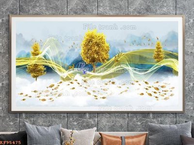 Tải file File tranh hiện đại pha lê gương KF95475 (PSD) cho in ấn quảng cáo