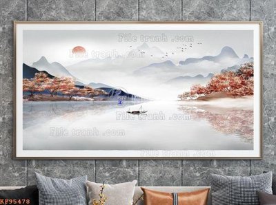 Download file gốc File tranh hiện đại pha lê gương KF95478 (in lụa) nghệ thuật