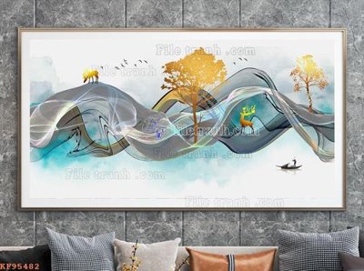 Tệp tin gốc File tranh hiện đại pha lê gương KF95482 (chất lượng cao) File tranh hiện đại pha lê gương KF95482