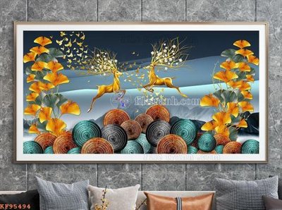 File gốc File tranh hiện đại pha lê gương KF95494 (in 3D) nghệ thuật