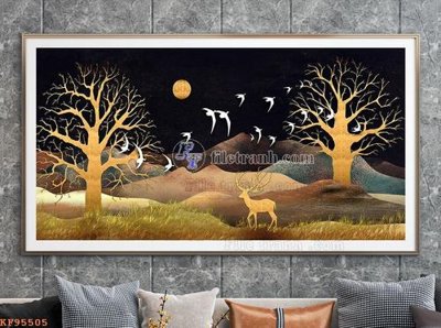 File gốc File tranh hiện đại pha lê gương KF95505 (dành cho quảng cáo)