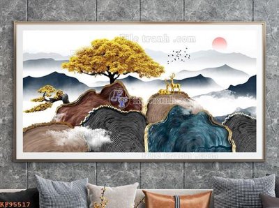 Download file gốc File tranh hiện đại pha lê gương KF95517 (in mica) 3D