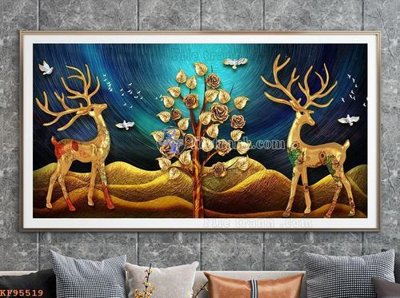 File gốc File tranh hiện đại pha lê gương KF95519 (phiên bản chuẩn) để in ấn