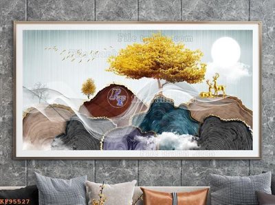 File ảnh File tranh hiện đại pha lê gương KF95527 (gốc) in standee