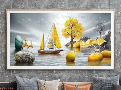 Mua file gốc File tranh hiện đại pha lê gương KF95528 (chất lượng) tại Filetranh.com