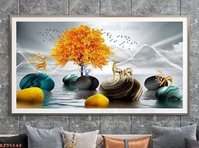 Chi tiết file gốc File tranh hiện đại pha lê gương KF95549 (cho in tráng gương)