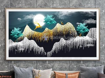 File gốc File tranh hiện đại pha lê gương KF95554 (dành cho trang trí nội thất)