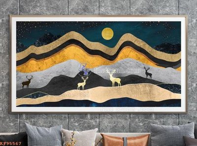 Download file gốc File tranh hiện đại pha lê gương KF95567 (in mica) trang trí