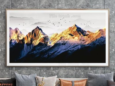 File gốc File tranh hiện đại pha lê gương KF95582 (in lụa) tranh thuận buồm