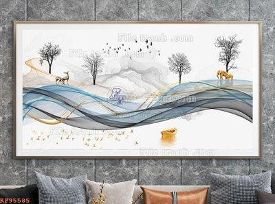 File tranh File tranh hiện đại pha lê gương KF95585 (ảnh gốc) cho in ấn kỹ thuật số