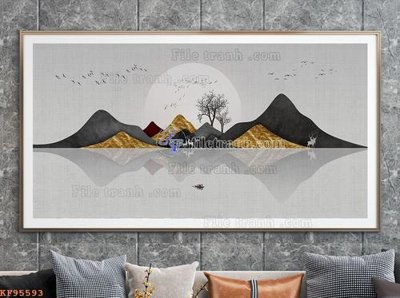 File gốc File tranh hiện đại pha lê gương KF95593 (chuẩn CMYK) cho nhà in