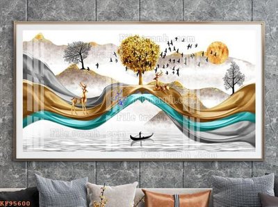 Tải file File tranh hiện đại pha lê gương KF95600 (gốc) chủ đề tôn giáo