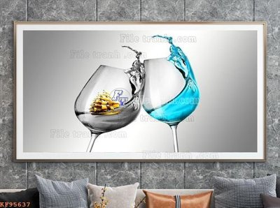 File gốc File tranh hiện đại pha lê gương KF95637 (bản quyền) cho in ấn