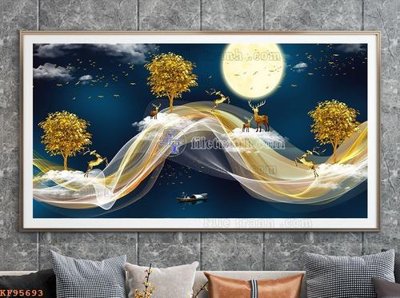 Tải file File tranh hiện đại pha lê gương KF95693 (gốc) in tranh tráng gương