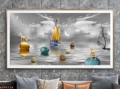 Mua file gốc File tranh hiện đại pha lê gương KF95724 (PSD) tại Filetranh.com