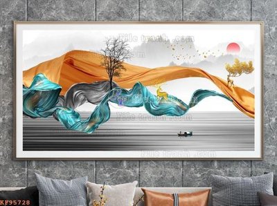 File tranh gốc File tranh hiện đại pha lê gương KF95728 (bản quyền) Filetranh.com