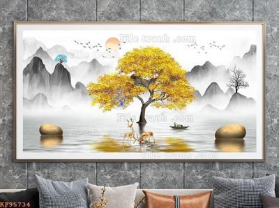 Tải file gốc File tranh hiện đại pha lê gương KF95734 (bản PSD) đầy đủ layer