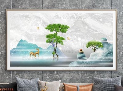 Hình ảnh gốc File tranh hiện đại pha lê gương KF95738 (để in khổ lớn)