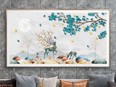 File gốc File tranh hiện đại pha lê gương KF95743 (in lụa) tranh thuận buồm