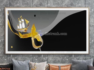 Tệp tin gốc File tranh hiện đại pha lê gương KF95766 (dùng cho in) File tranh hiện đại pha lê gương KF95766