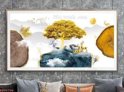 File in ấn chuyên nghiệp File tranh hiện đại pha lê gương KF95790 (file gốc)