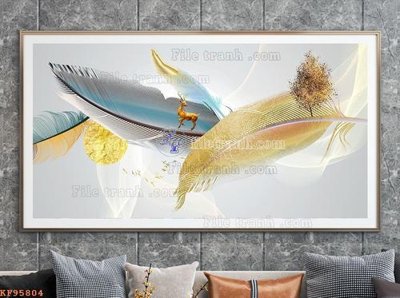 File ảnh File tranh hiện đại pha lê gương KF95804 (gốc) in standee