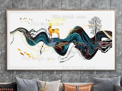 File ảnh File tranh hiện đại pha lê gương KF95826 (gốc) in backdrop sự kiện