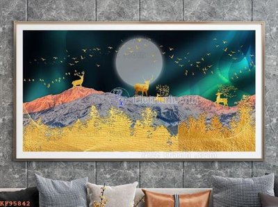 File gốc File tranh hiện đại pha lê gương KF95842 (phong cách) cổ điển